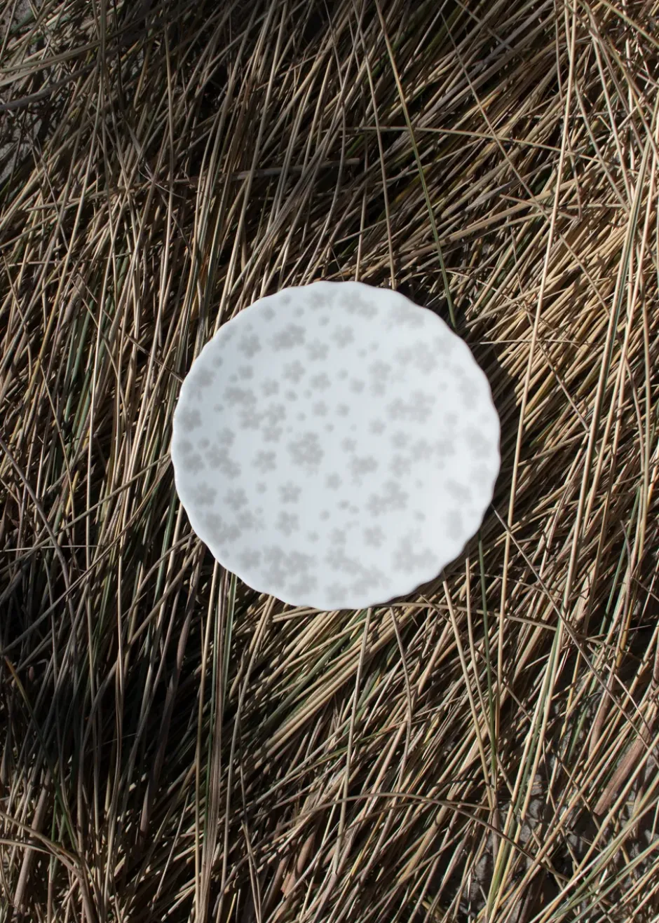 Slåpeblom lautanen Ø13 cm, Harmaa