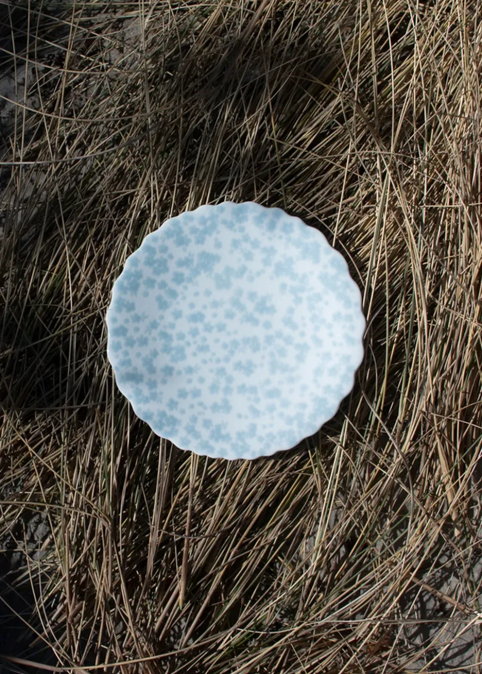 Slåpeblom lautanen Ø21 cm, Sininen