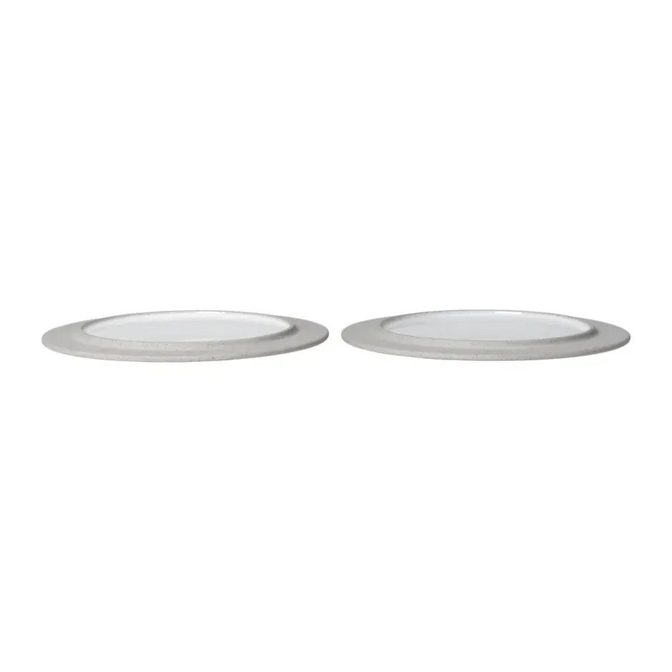 Sonae lautanen 2-pack, Harmaa-valkoinen, Ø22 cm