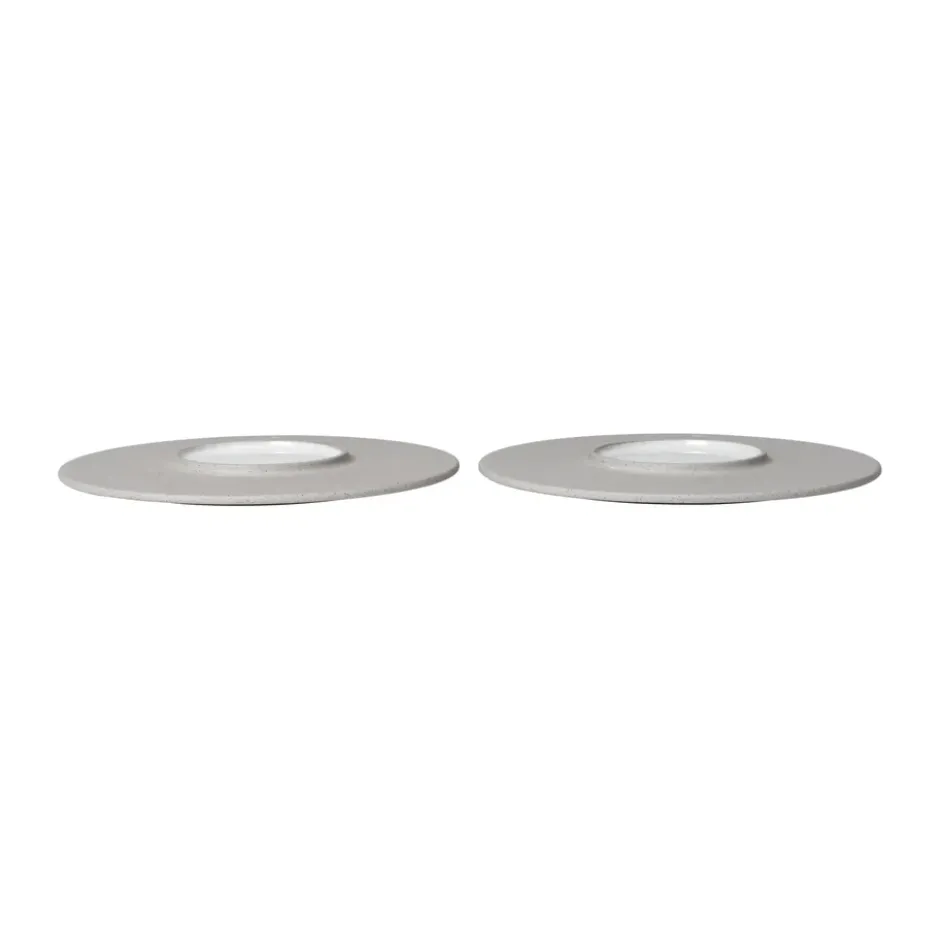 Sonae lautanen 2-pack, Harmaa-valkoinen, Ø22 cm