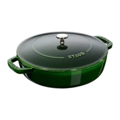 Staub Chistera paistinpannu valurauta Ø28 cm, Basilikavihreä