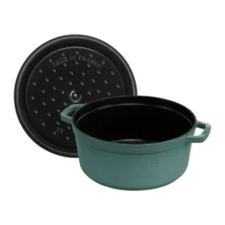 Staub La Cocotte pyöreä pata valurauta 5,2 L, Eukalyptus puu
