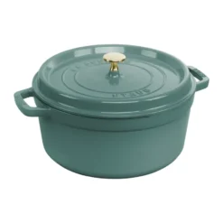 Staub La Cocotte pyöreä pata valurauta 5,2 L, Eukalyptus puu