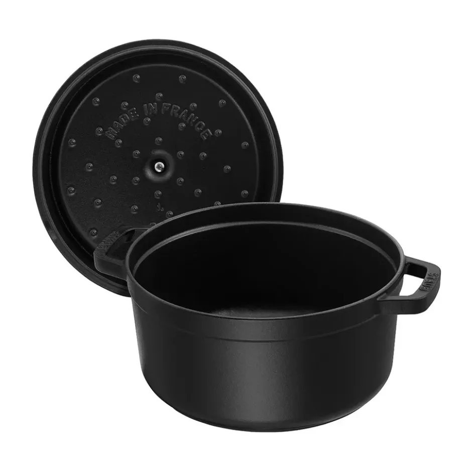 Staub La Cocotte pyöreä pata valurauta 2,6 L, Musta
