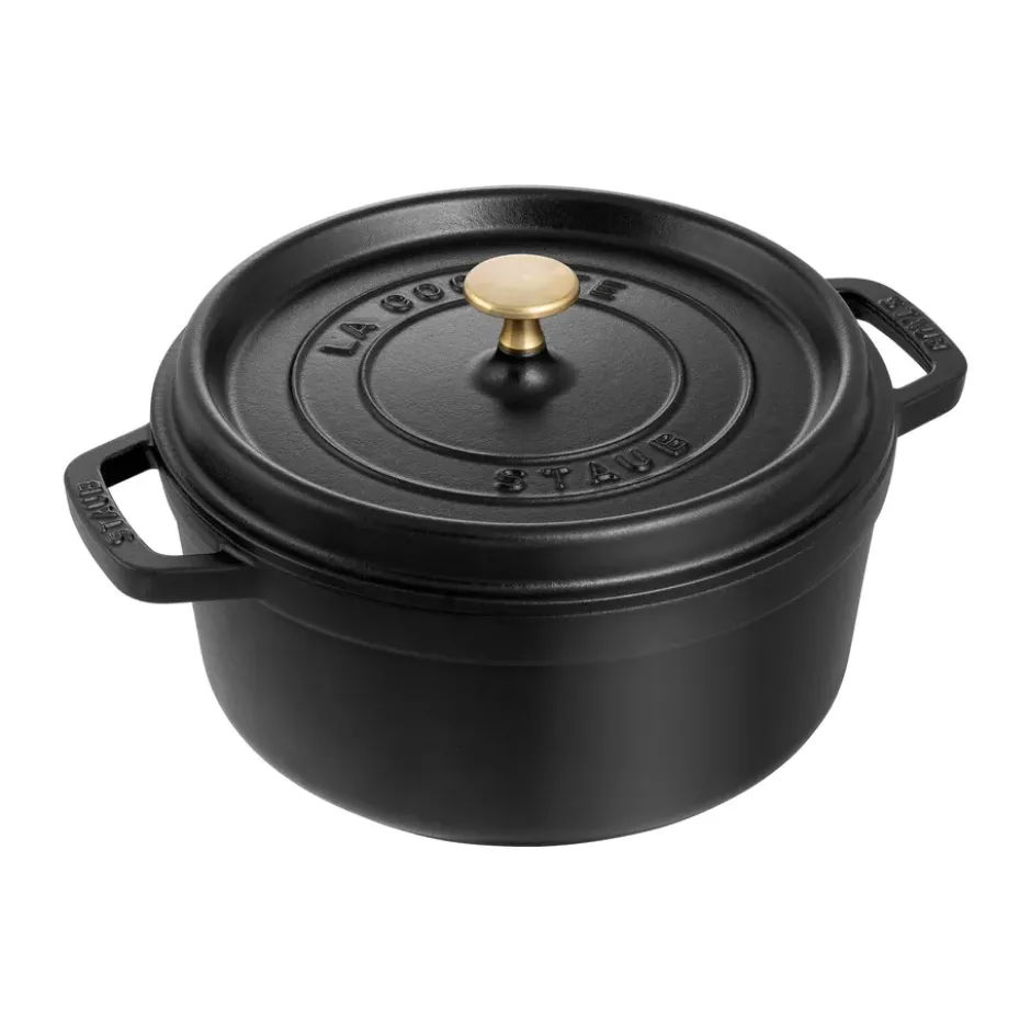 Staub La Cocotte pyöreä pata valurauta 2,6 L, Musta