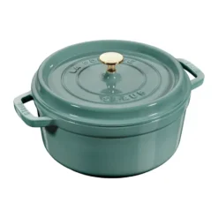 Staub La Cocotte pyöreä pata valurauta 3,8 L., Eukalyptus puu