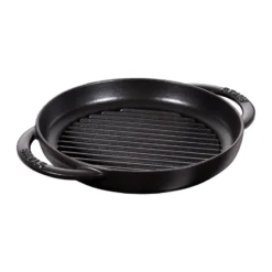 Staub Pure grillipannu valurauta pyöreä musta, Ø22 cm