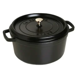 Staub pyöreä pata valurautaa, 6,7 l, musta