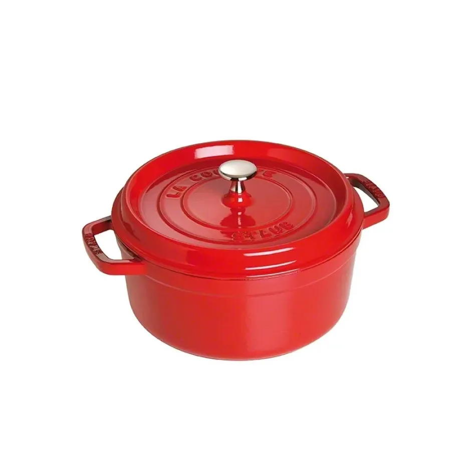 Staub pyöreä pata valurautaa, 3,8 l, punainen