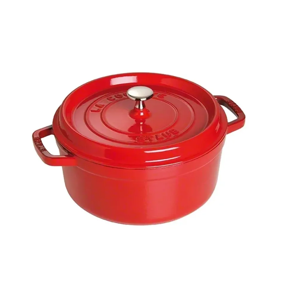 Staub pyöreä pata valurautaa, 5,2 l, punainen