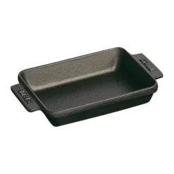 Staub suorakulmainen uunivuoka valurauta 15x11 cm., Musta
