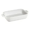 Staub suorakulmainen uunivuoka, 20 cm x 16 cm, valkoinen