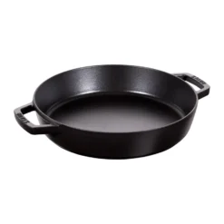 Staub traktööri pannun valurauta 2 kahvaa musta, Ø26 cm