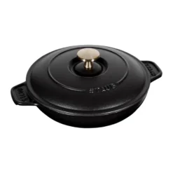 Staub uunivuoka valurauta kannella pyöreä Ø20 cm, Musta