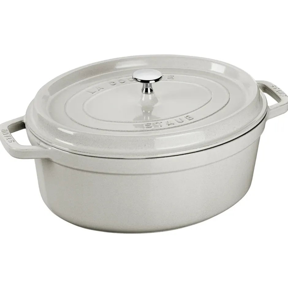Staub White Truffle -pata, ovaali, 5,5 l