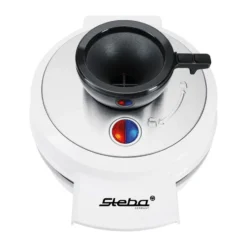 Steba Volcano WE20 belgialainen vohvelirauta, Valkea