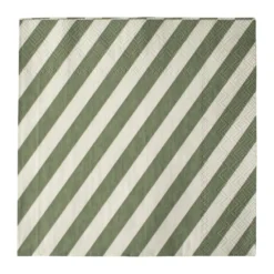 Stripe paperiservietti 33x33 cm 20 kpl, Green