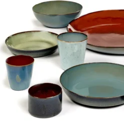 Terres de Rêves -lautanen 21 cm, Smokey blue-dark blue