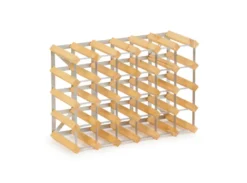 The Swedish Wine Rack Factory viiniteline 30 pullolle laajennettavissa, Vaalea tammi