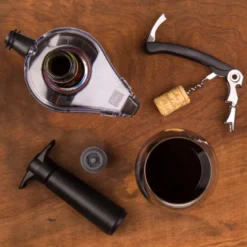 Vacuvin wine saver gift pack, Musta