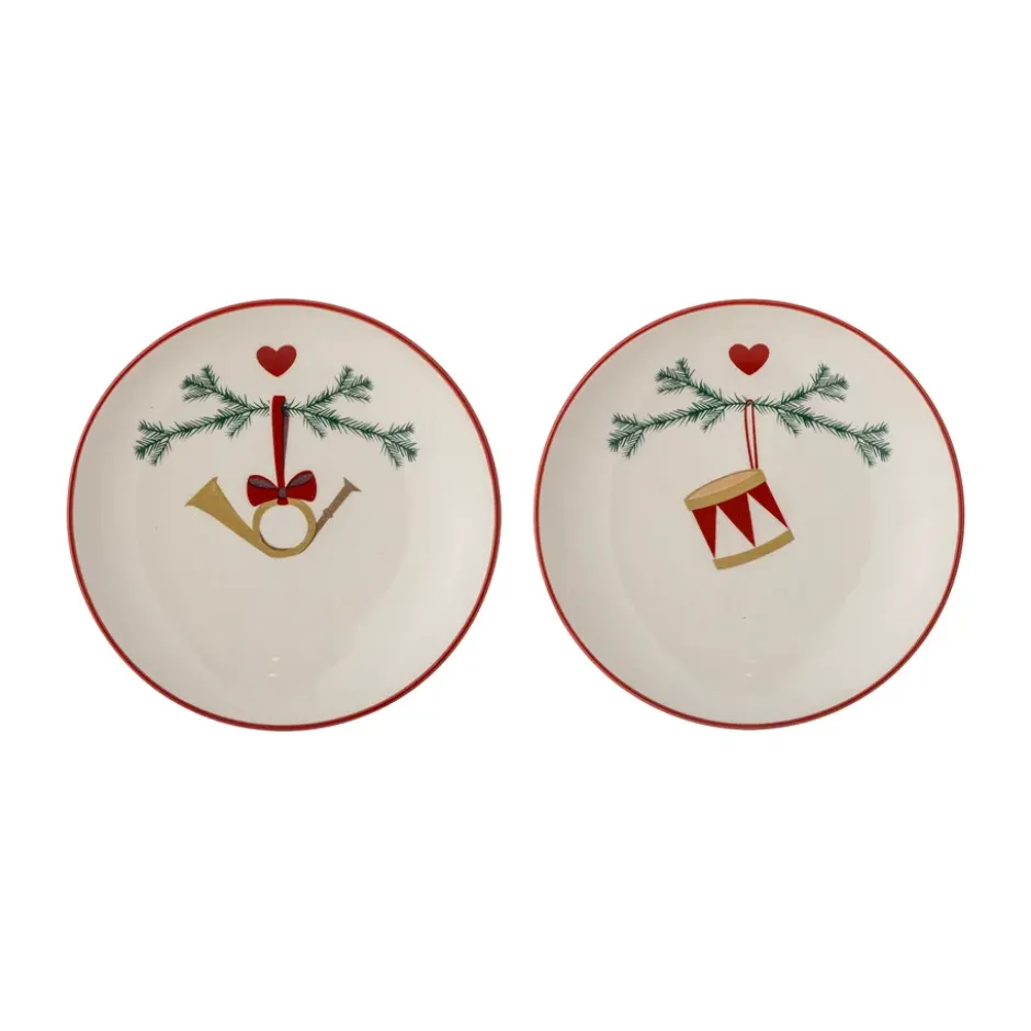 Yule lautanen Ø16 cm 2-pack, Valkoinen